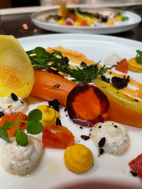 Restaurant Thomas - menu mars 2023 - carottes multicolores