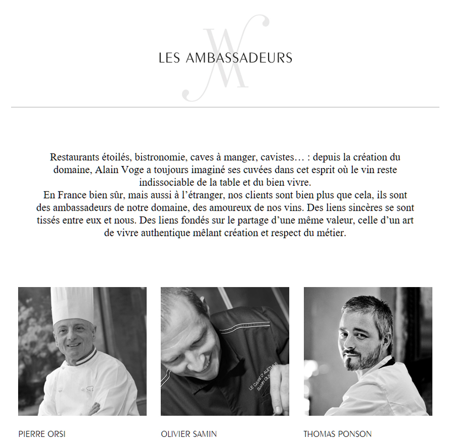 Restaurant THOMAS ambassadeur des vins Alain VOGE