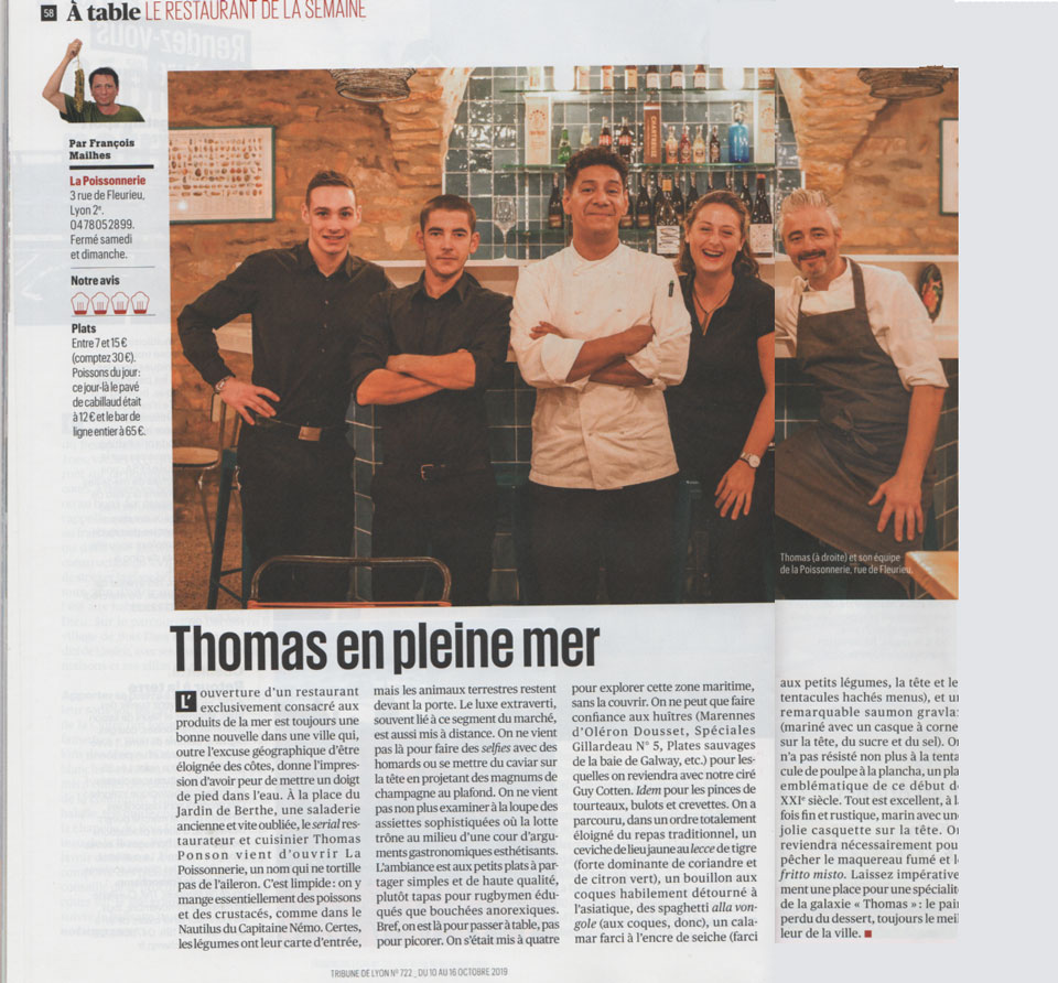 Restaurant THOMAS - La Poissonnerie par La Tribune de Lyon