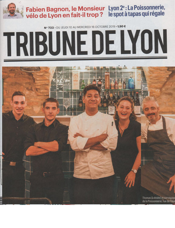 La Tribune de Lyon : THOMAS ouvre son restaurant La Poissonnerie