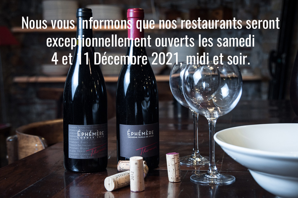 Restaurants homas : ouverture excetionnelle