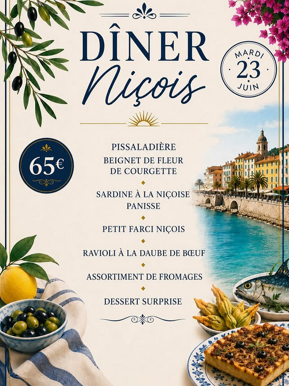 Restaurant Thomas Lyon 2 - Diner Nicois le 23 juin 2026